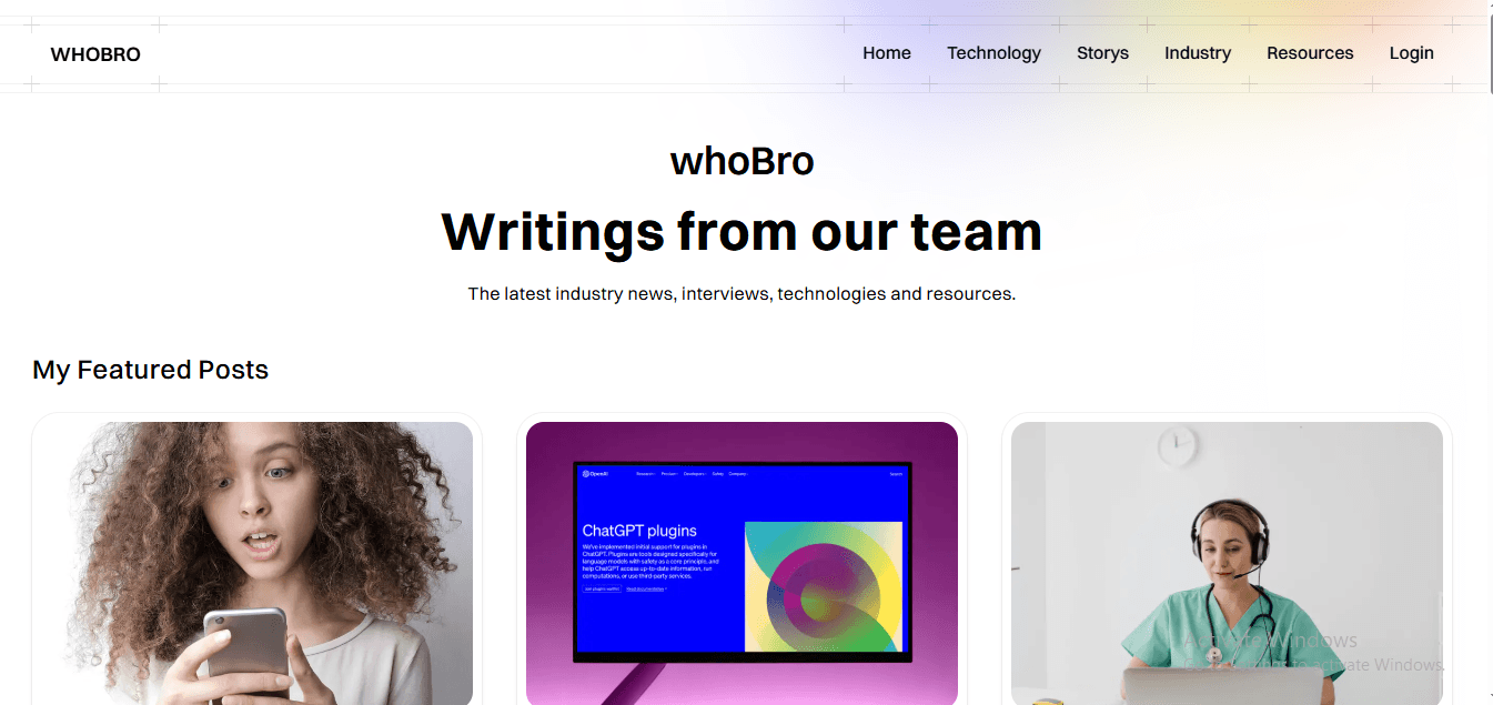 Whobro Blog System